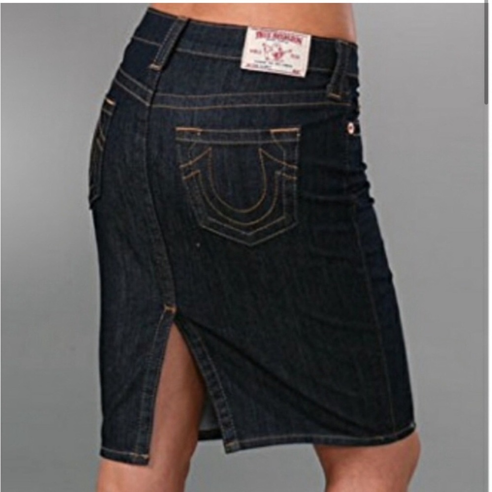 True Religion Audrey Classic Jean Pencil Skirt. Size 29